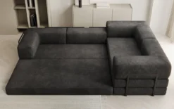 Designer Ecksofa Lazy geschlossen in Cord