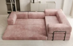 Designer Ecksofa Lazy geschlossen in Cord