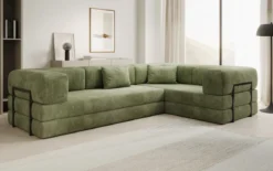 Designer Ecksofa Lazy geschlossen in Cord