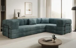 Designer Ecksofa Lazy geschlossen in Cord