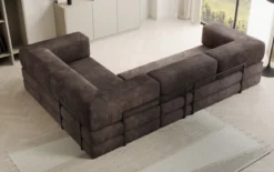 Designer Ecksofa Lazy geschlossen in Cord