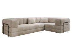 Designer Ecksofa Lazy geschlossen in Cord