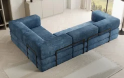 Designer Ecksofa Lazy geschlossen in Cord