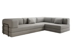 Designer Ecksofa Lazy in Bouclé