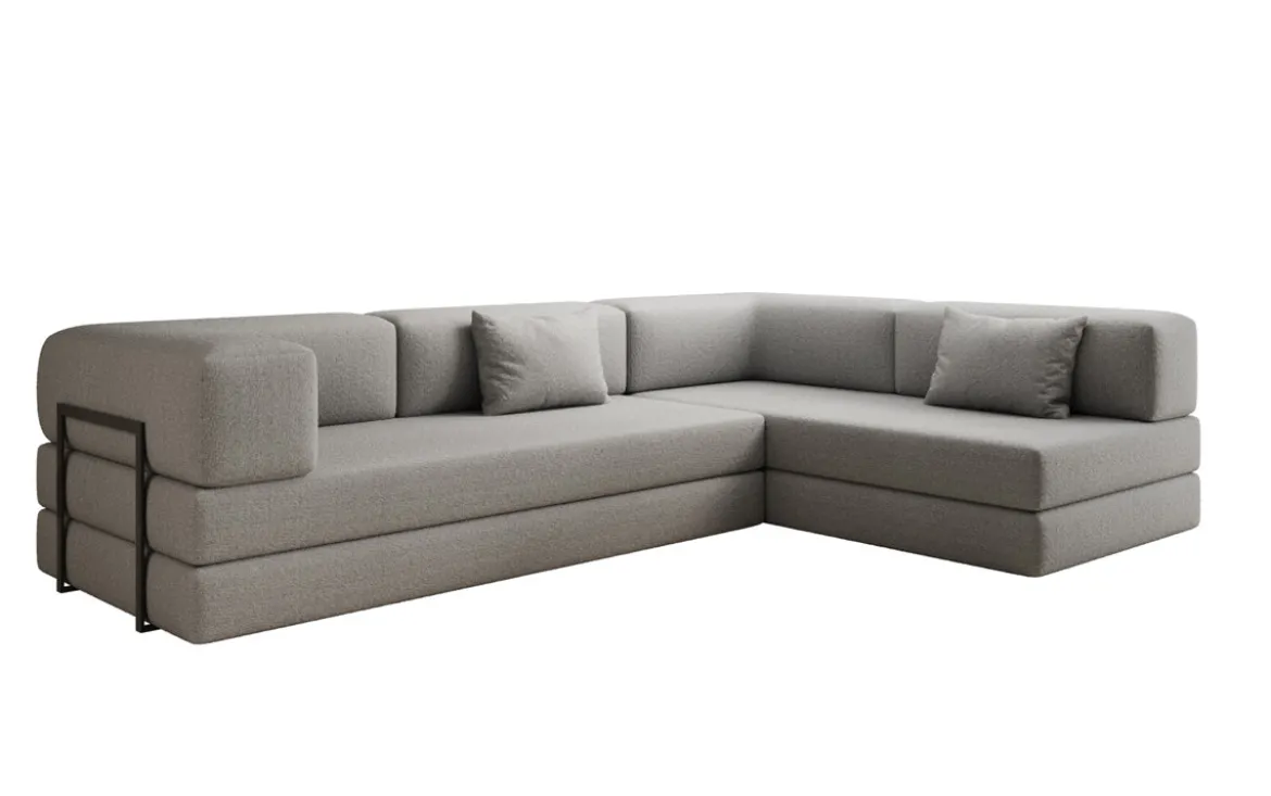 Designer Ecksofa Lazy in Bouclé