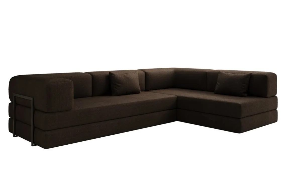 Designer Ecksofa Lazy in Bouclé