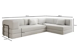 Designer Ecksofa Lazy in Bouclé