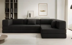 Designer Ecksofa Lazy in Bouclé