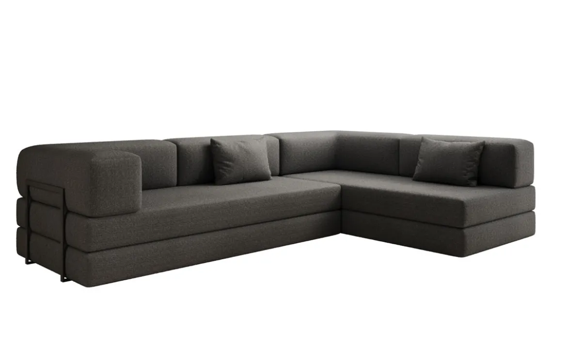 Designer Ecksofa Lazy in Bouclé