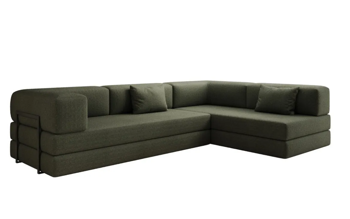 Designer Ecksofa Lazy in Bouclé