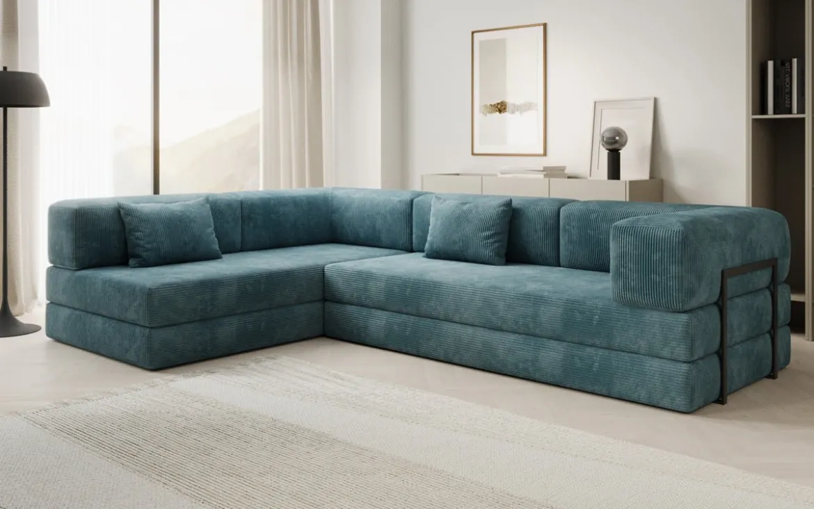 Designer Ecksofa Lazy in Cord