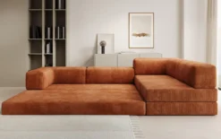 Designer Ecksofa Lazy in Cord