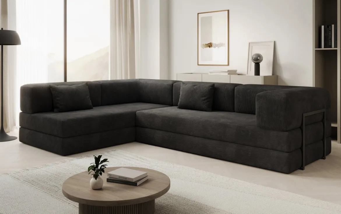Designer Ecksofa Lazy in Cord