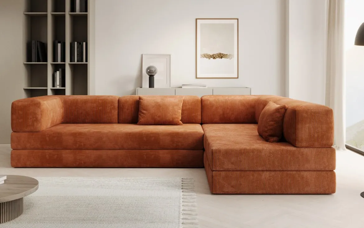 Designer Ecksofa Lazy in Cord