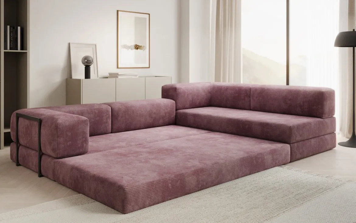 Designer Ecksofa Lazy in Cord