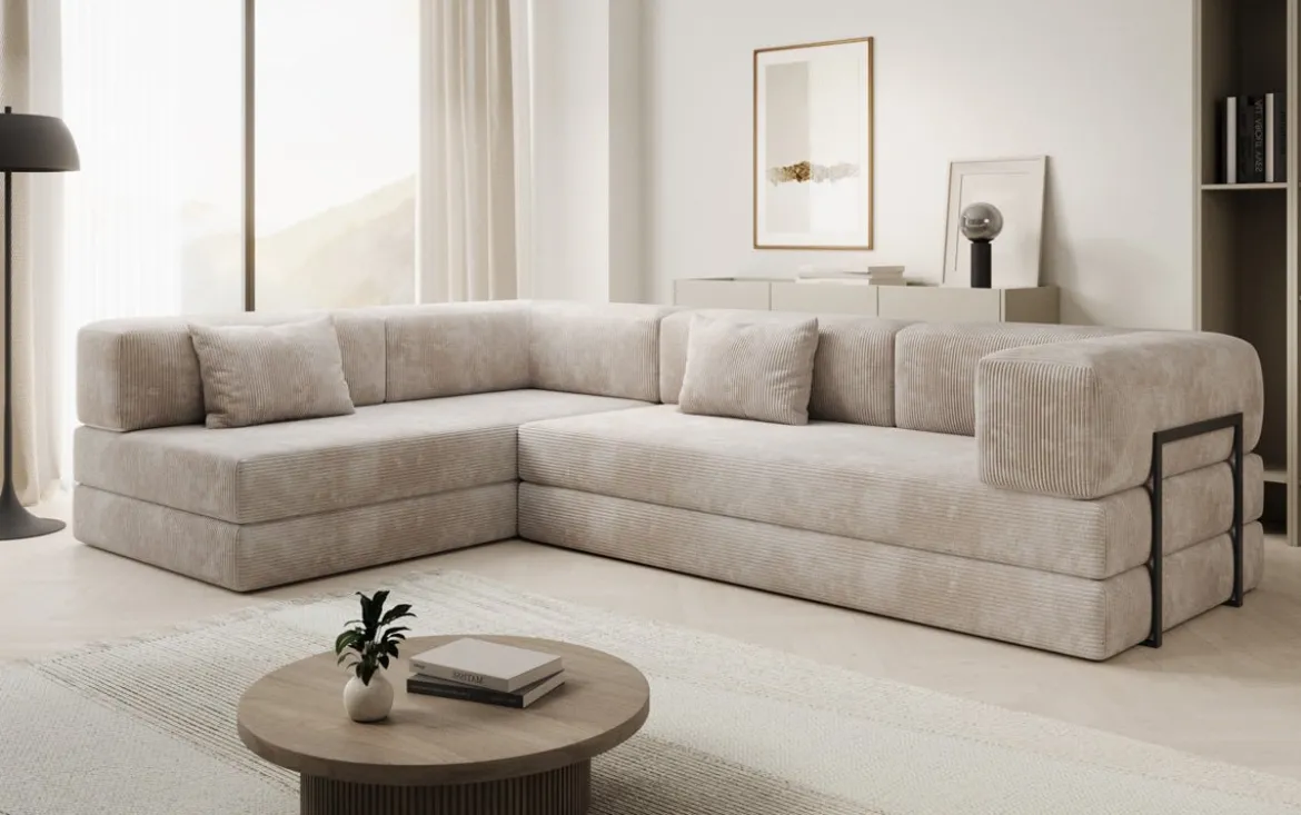 Designer Ecksofa Lazy in Cord
