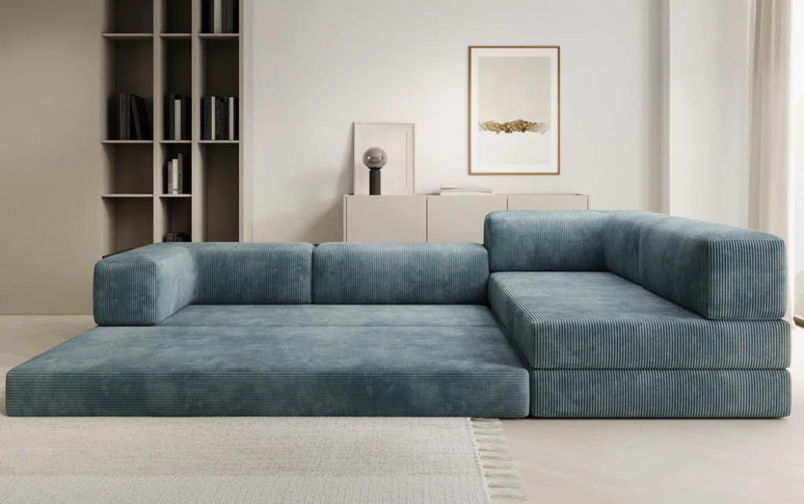 Designer Ecksofa Lazy in Cord