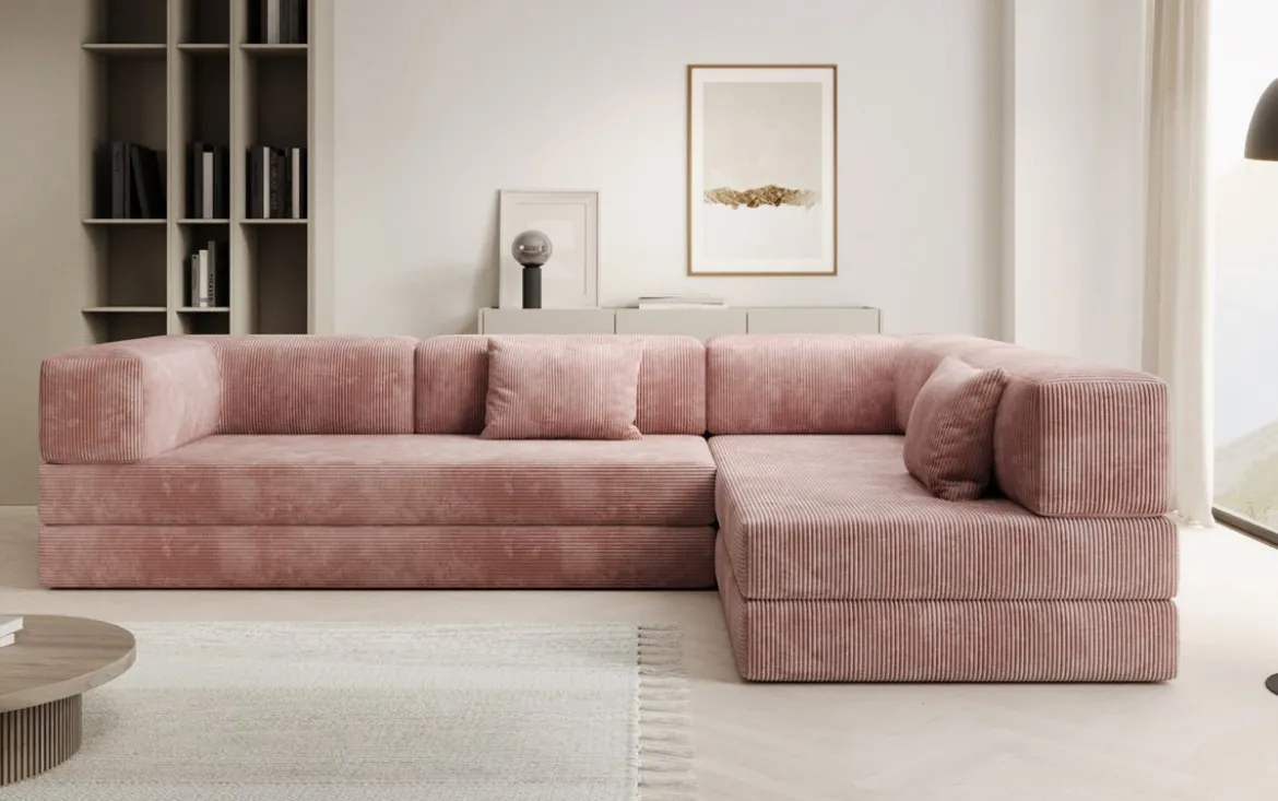 Designer Ecksofa Lazy in Cord