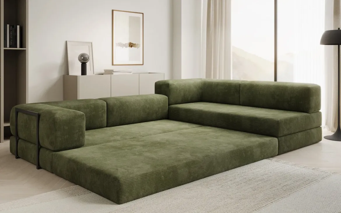 Designer Ecksofa Lazy in Cord