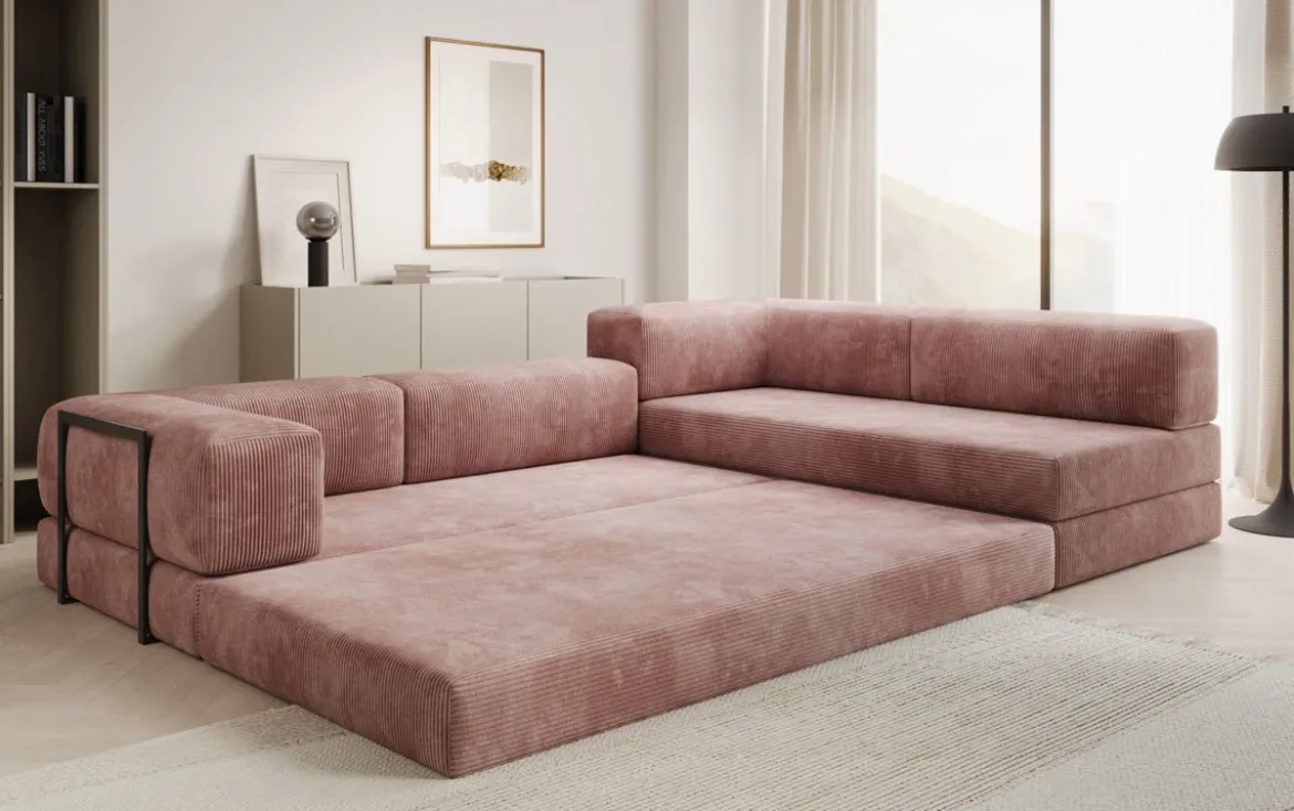 Designer Ecksofa Lazy in Cord