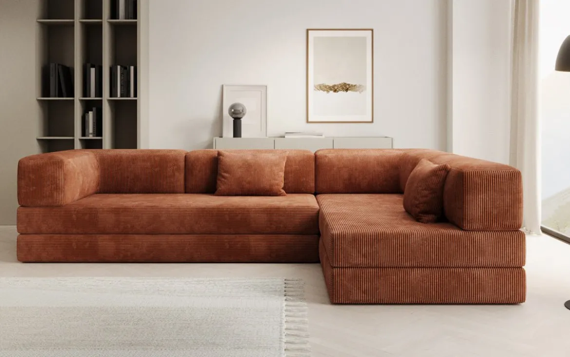 Designer Ecksofa Lazy in Cord