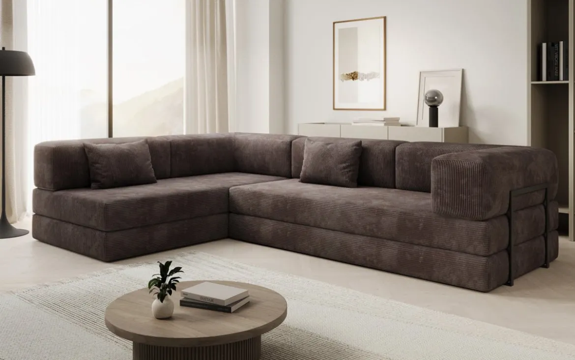 Designer Ecksofa Lazy in Cord
