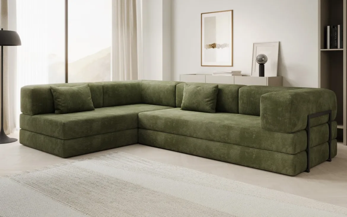 Designer Ecksofa Lazy in Cord