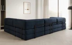 Designer Ecksofa Lazy in Samt
