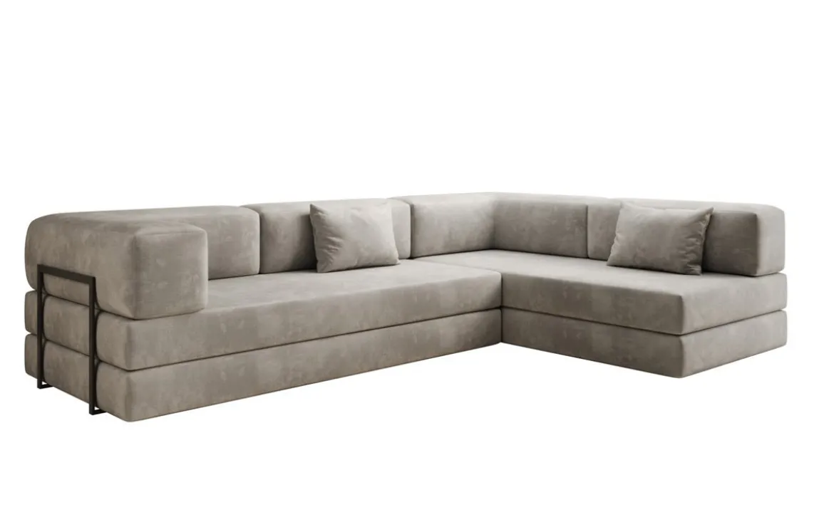 Designer Ecksofa Lazy in Samt