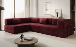 Designer Ecksofa Lazy in Samt