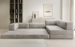 Designer Ecksofa Lazy in Samt