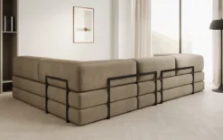 Designer Ecksofa Lazy in Samt