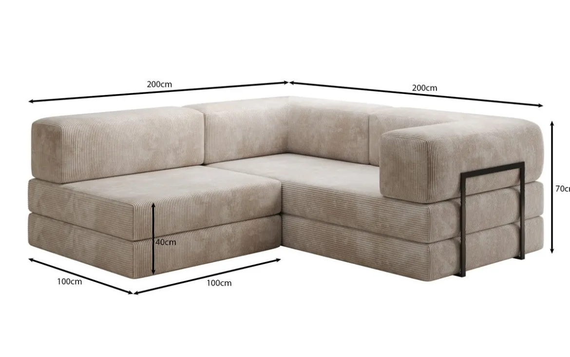 Designer Ecksofa Lazy Mini in Cord
