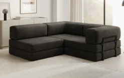 Designer Ecksofa Lazy Mini in Samt