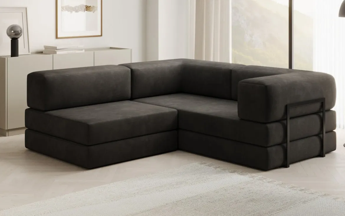Designer Ecksofa Lazy Mini in Samt