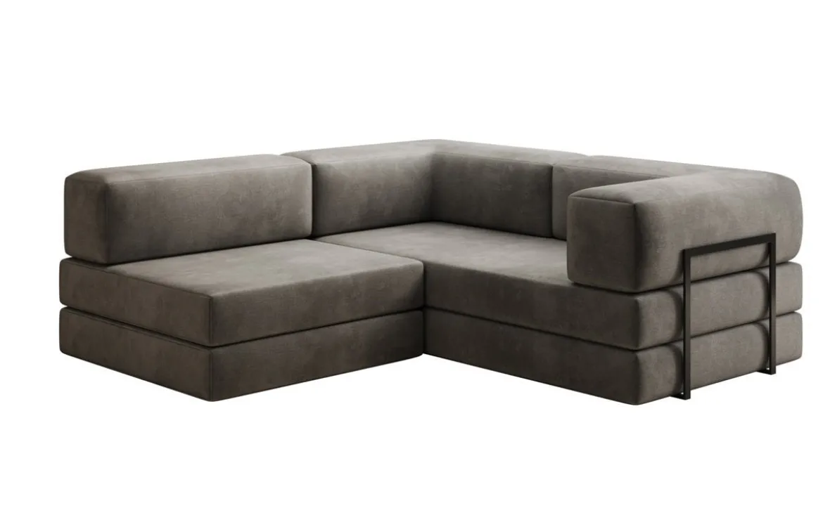 Designer Ecksofa Lazy Mini in Samt