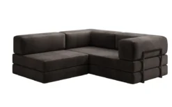 Designer Ecksofa Lazy Mini in Samt