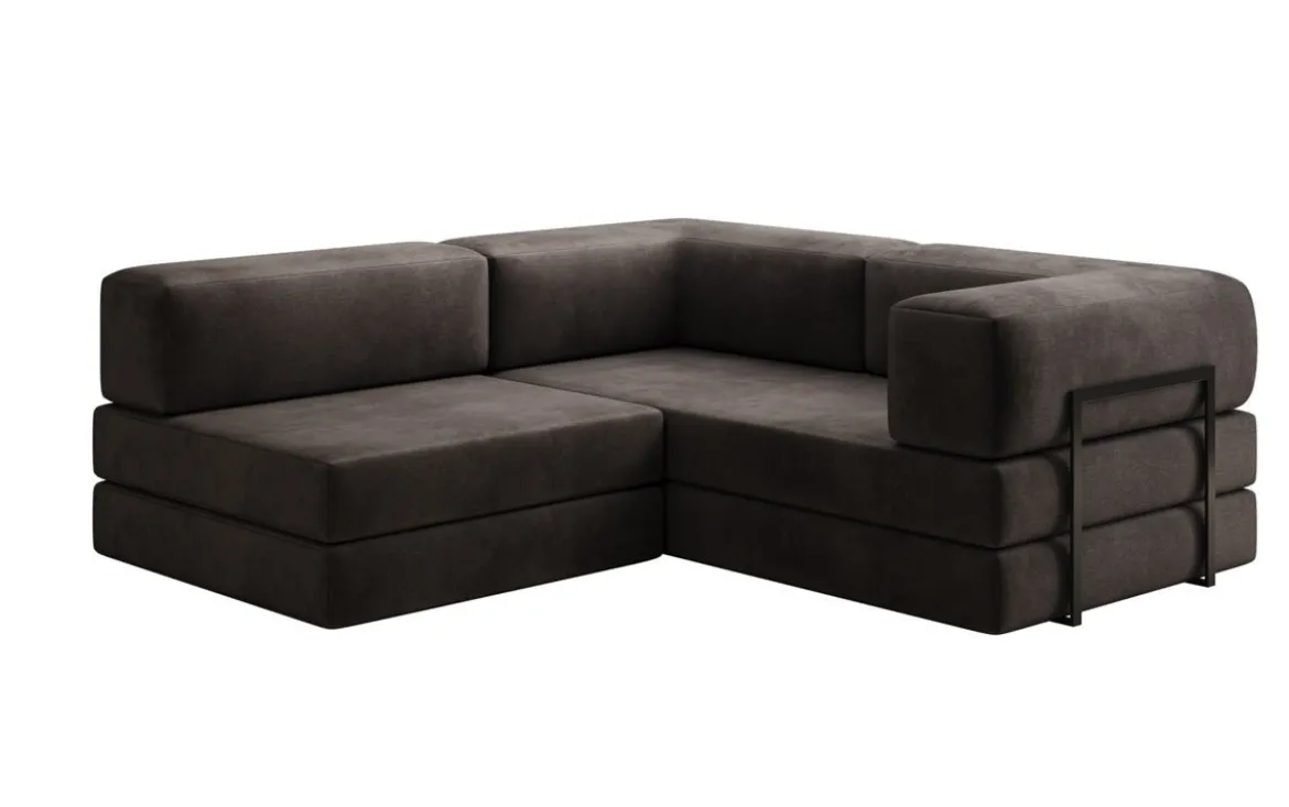Designer Ecksofa Lazy Mini in Samt