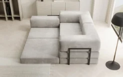 Designer Ecksofa Lazy Mini in Samt