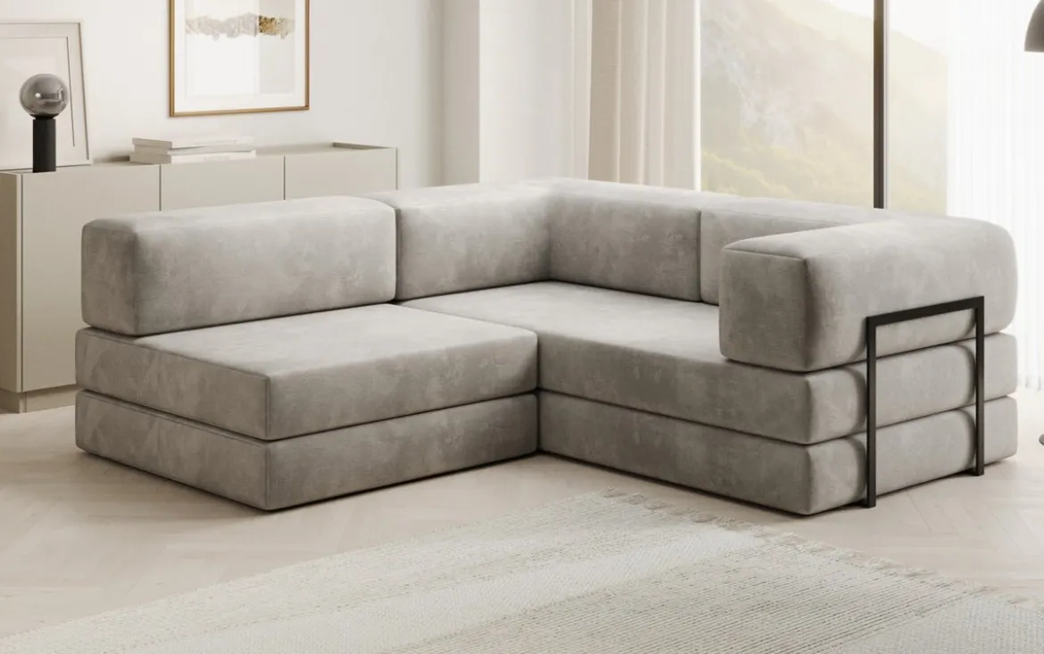 Designer Ecksofa Lazy Mini in Samt