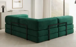 Designer Ecksofa Lazy Mini in Samt