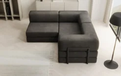 Designer Ecksofa Lazy Mini in Samt