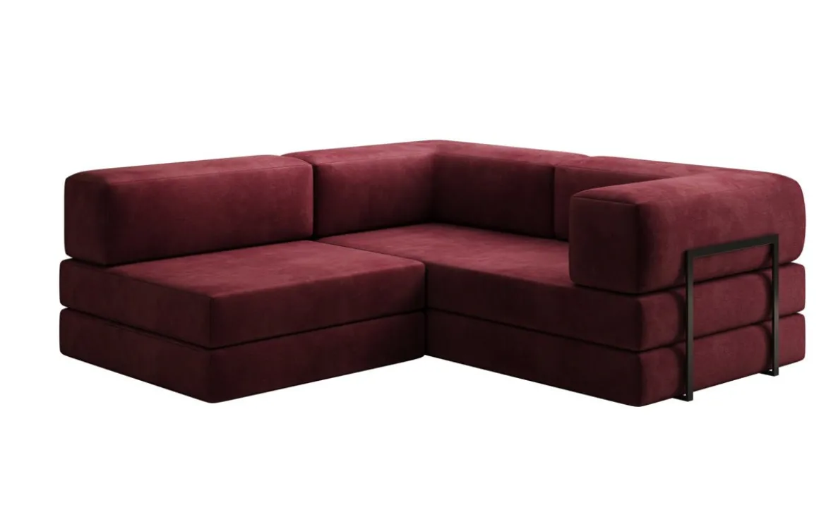 Designer Ecksofa Lazy Mini in Samt
