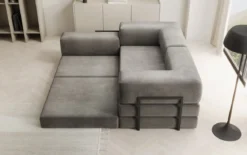 Designer Ecksofa Lazy Mini in Samt