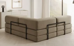 Designer Ecksofa Lazy Mini in Samt