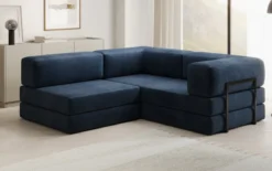 Designer Ecksofa Lazy Mini in Samt