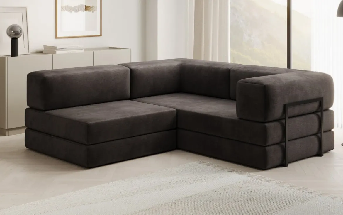 Designer Ecksofa Lazy Mini in Samt