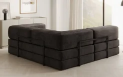 Designer Ecksofa Lazy Mini in Samt