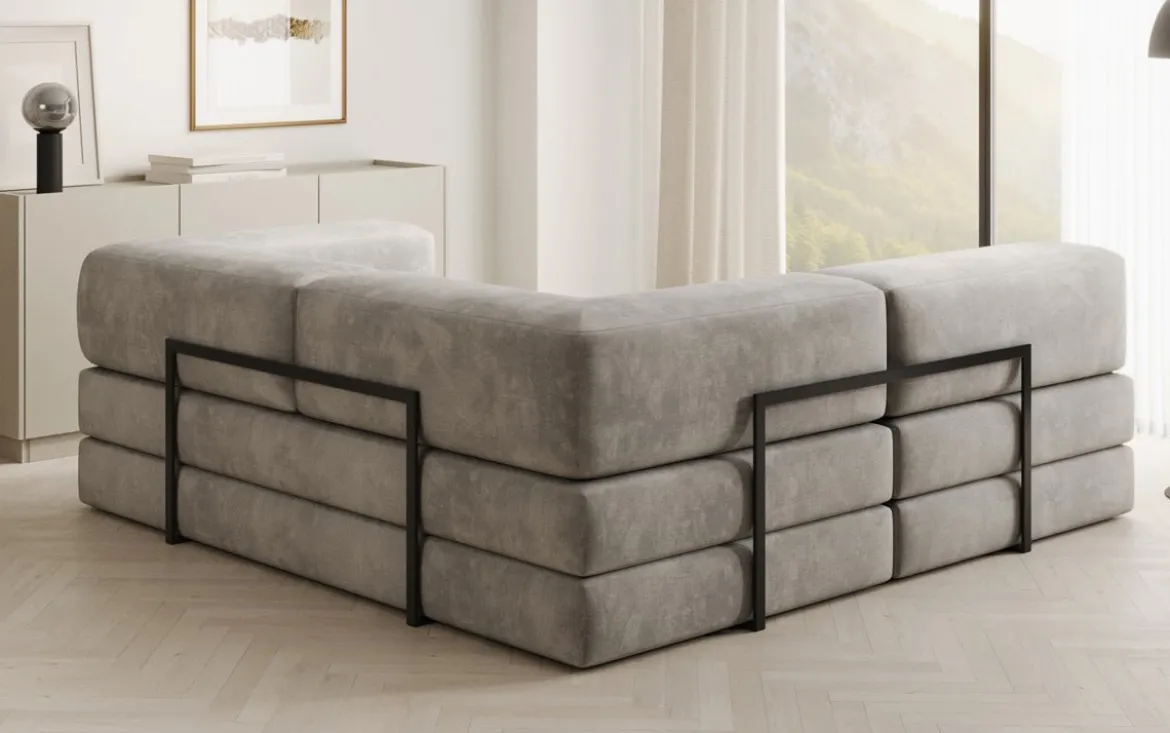 Designer Ecksofa Lazy Mini in Samt