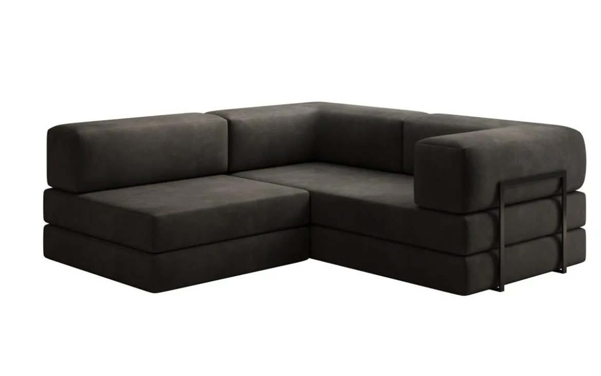 Designer Ecksofa Lazy Mini in Samt